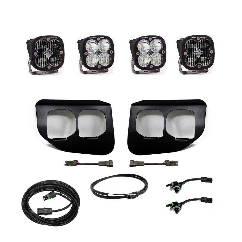 Ford Super Duty Fog Light Pocket Kit - Baja Designs - Dual FPK SAE/Sport DC - `20-`27